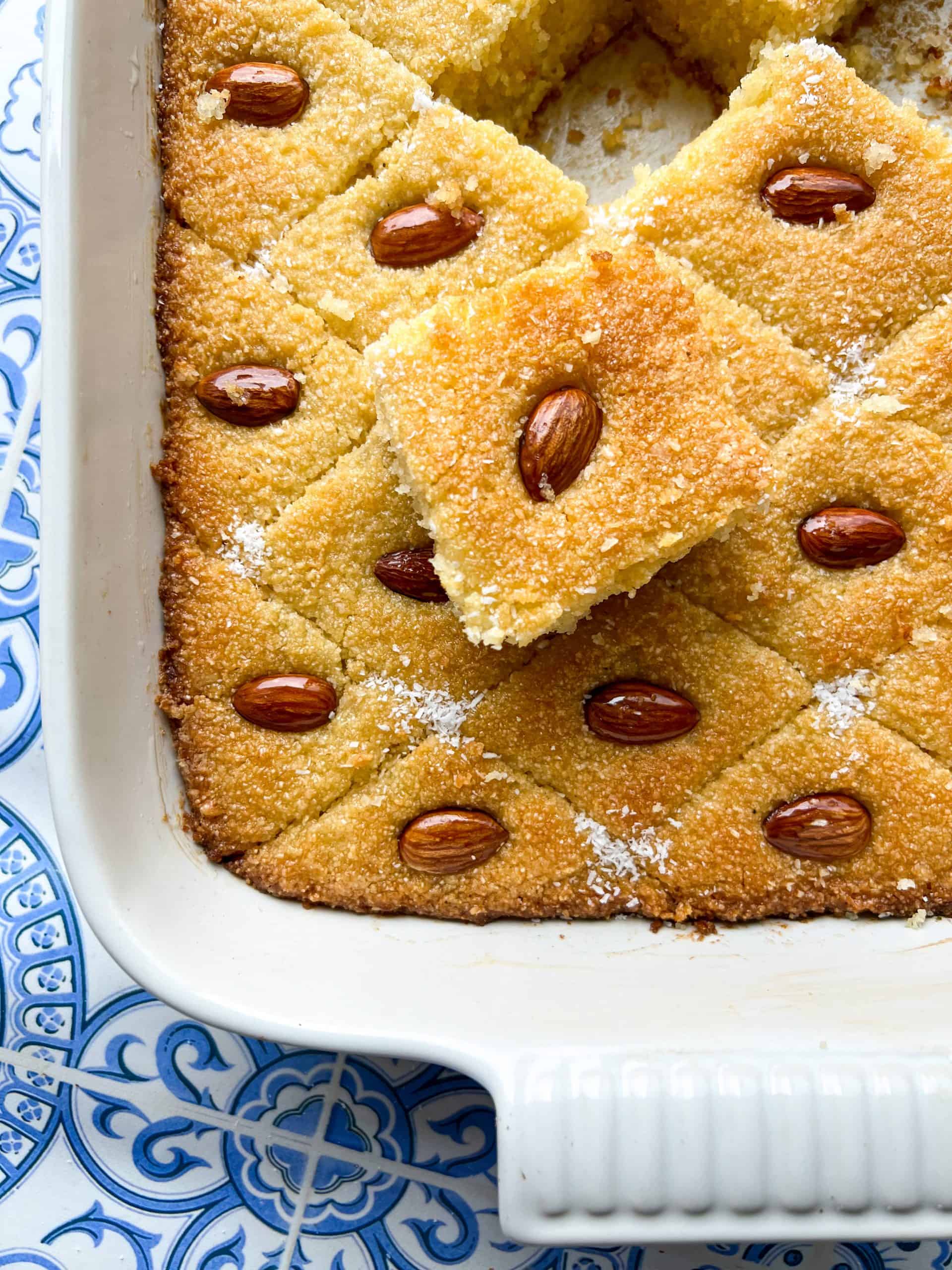 Basbousa - Egyptian semolina cake